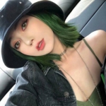 全网超火绿色头像女生高清图片