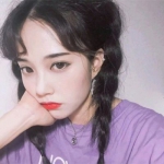 美丽女生头像紫色系列真人图片