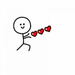 可爱爱心小人简笔画头像图片大全