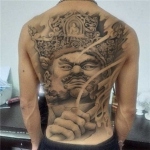 纹身图片男生霸气背部头像
