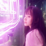 紫色系女头真人高清图片