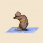 可爱适合做头像的瑜伽动作图片