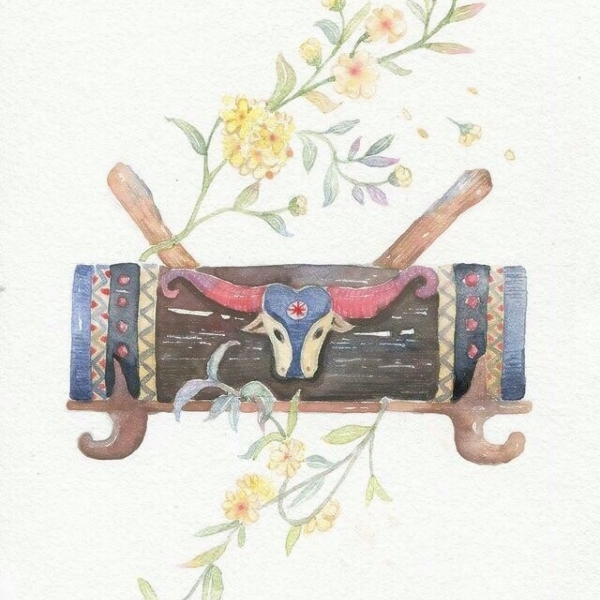 唯美绘画的古风乐器唯美头像图片(图6)