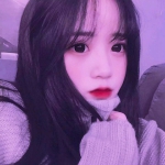 可爱的粉紫色系女头图片