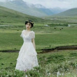 超仙清新穿裙子的女头图片