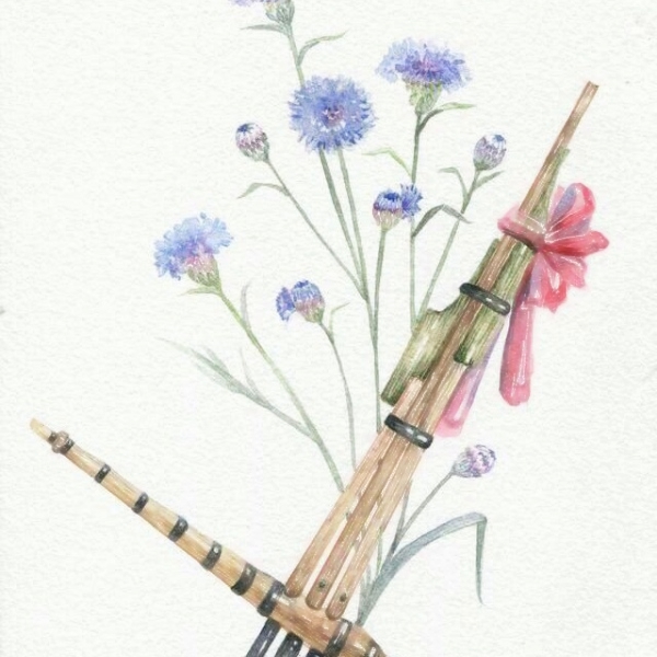 唯美绘画的古风乐器唯美头像图片(图5)
