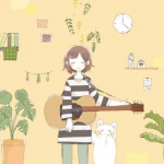 普通动画插画女孩头像图片