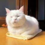 大白猫头像可爱图片高清