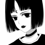 黑白有点酷有点帅的动漫女头