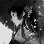 黑白古风高清女头像图片