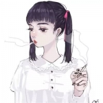 个性的高冷女生漫画高清头像图片