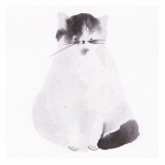 可爱的猫咪水墨画高清头像图片