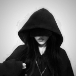 2022最酷女生黑白头像图片