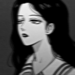 微信超酷好看高清的社会黑白动漫女头图片