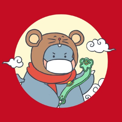 可爱适合过年用的戴口罩防疫情卡通头像图片(图3)