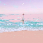 唯美清新插画少女风景高清头像图片