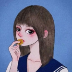 微信好看高清的插画风格头像女生图片