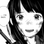 可爱好看高清的黑白漫画头像女图片