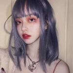 蓝色系好看高清的少女高冷头像图片