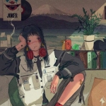 女生好看高清的个性叛逆插画头像图片