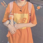 橙色系好看高清的女头图片