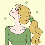 女生高清清新绿色的动漫头像图片