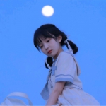 微信蓝色系唯美女生小清新头像图片