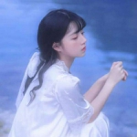 微信好看高清的淡蓝色女头图片