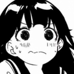 动漫高清优质的女生漫画黑白头像图片