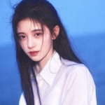 干净温柔高清唯美清新的蓝色系女头图片