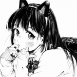 2024流行的黑白漫画女生头像图片