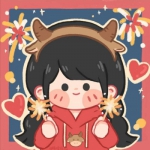 情头一男一女可爱跨年卡通图片