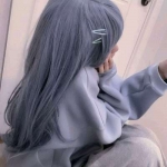 蓝色系小清新好看高清的女头图片