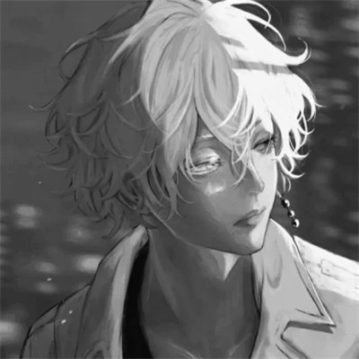 高质量黑白动漫男头(图107)