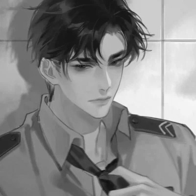 高品质黑白动漫男头图片(图63)
