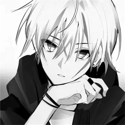 高品质黑白动漫男头图片(图40)