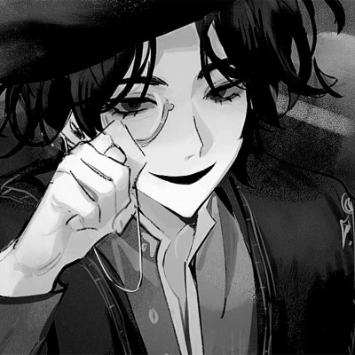 高品质黑白动漫男头图片(图90)
