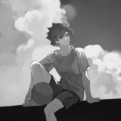高品质黑白动漫男头图片(图59)
