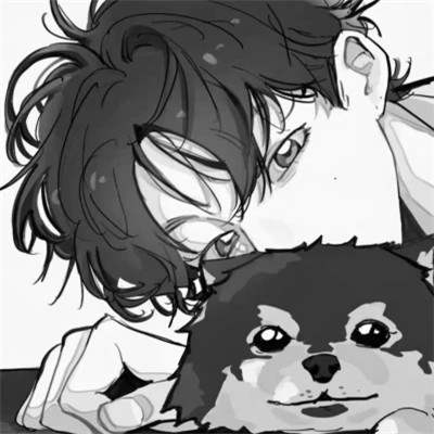 高品质黑白动漫男头图片(图69)