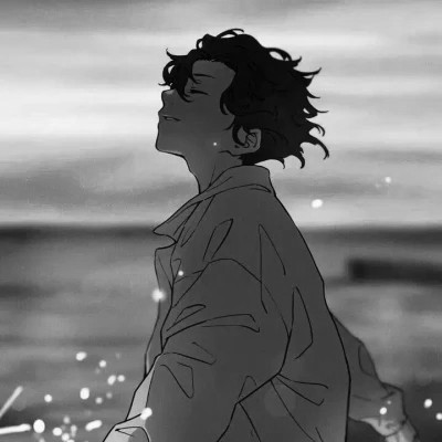 高品质黑白动漫男头图片(图57)