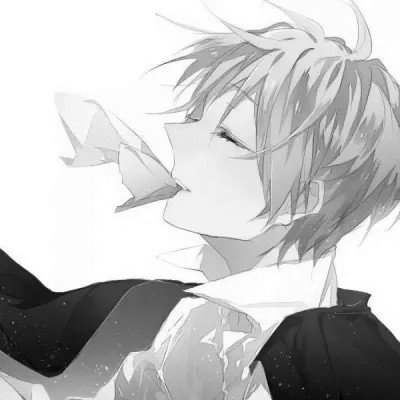 高品质黑白动漫男头图片(图104)