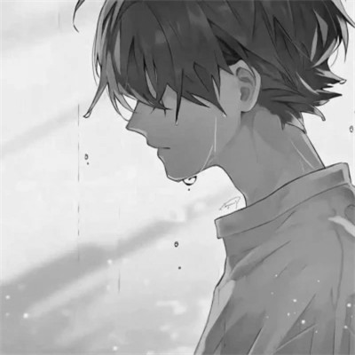 高品质黑白动漫男头图片(图46)