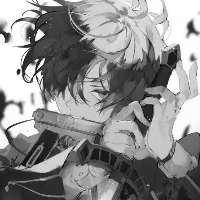 高品质黑白动漫男头图片(图101)