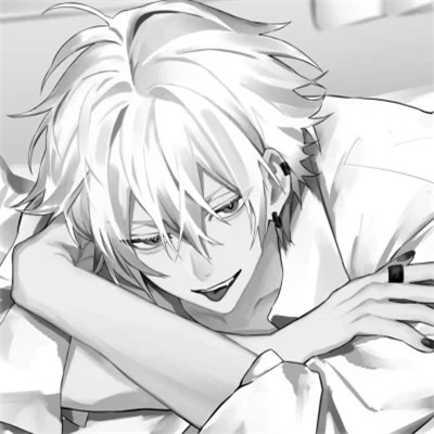 高质量黑白动漫男头(图102)