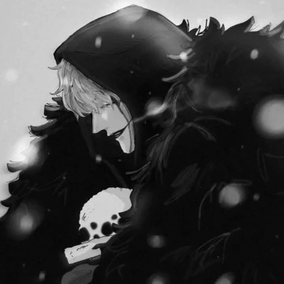 高品质黑白动漫男头图片(图82)