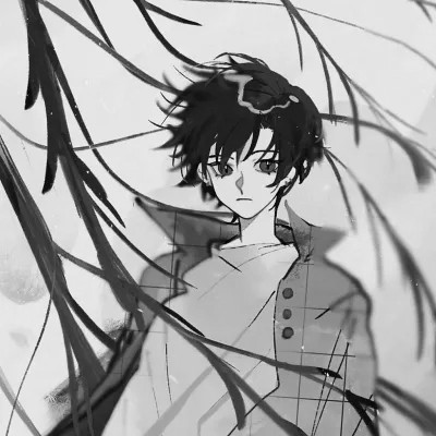 高品质黑白动漫男头图片(图103)