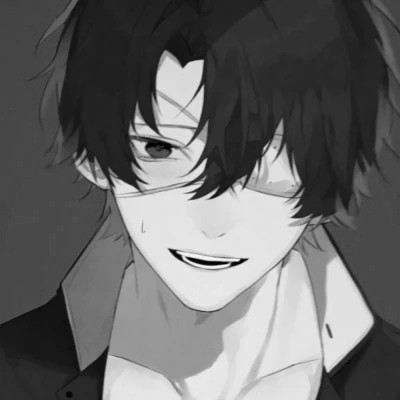高品质黑白动漫男头图片(图38)