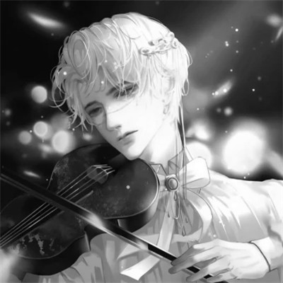 高品质黑白动漫男头图片(图68)