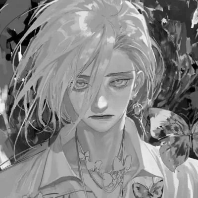 高质量黑白动漫男头(图108)
