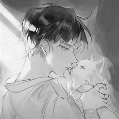 高品质黑白动漫男头图片(图71)